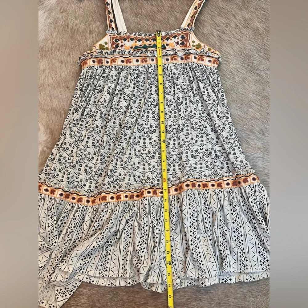 Free People Backless Dress - Cream and Orange - Picture 9 of 12